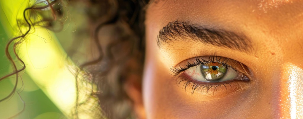 une femme aux yeux hazel