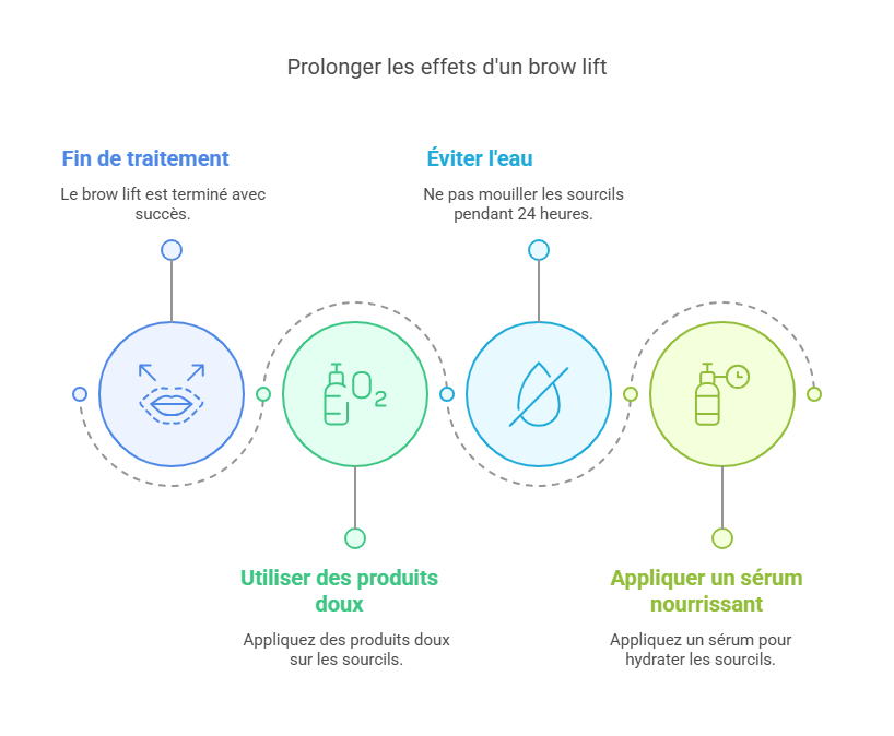 prolonger les effets d'un brow lift : infographie